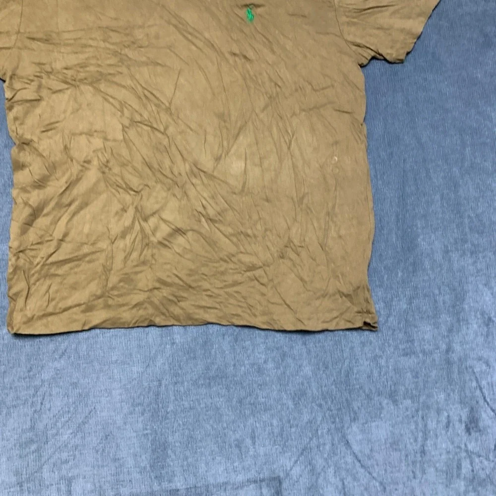 Polo By Ralph Lauren T Shirt Mens Medium Olive Green V Neck Summer Casual Tee